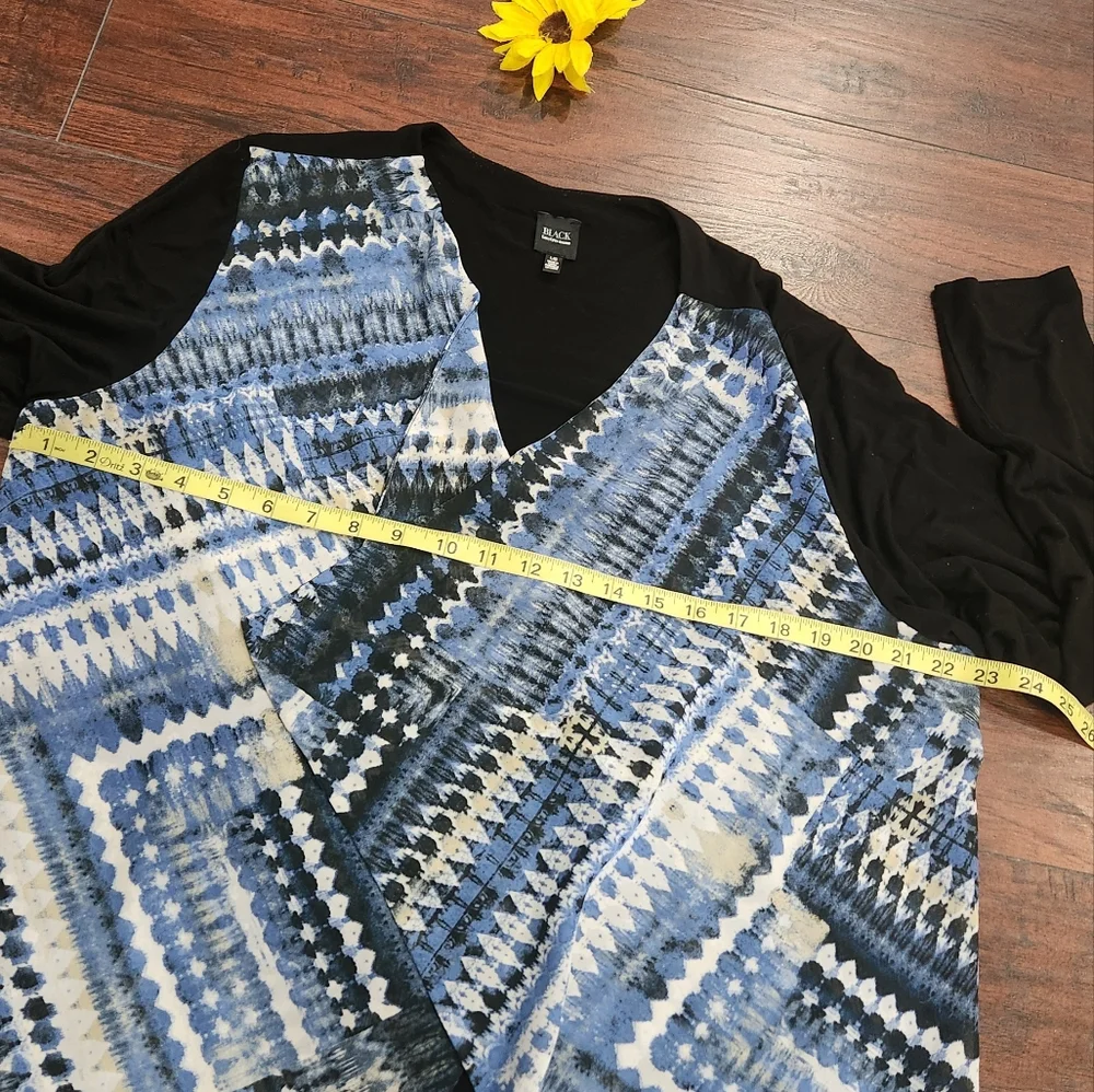 Black SAKS FIFTH AVENUE Blue Geometric Patterned Vest 💙